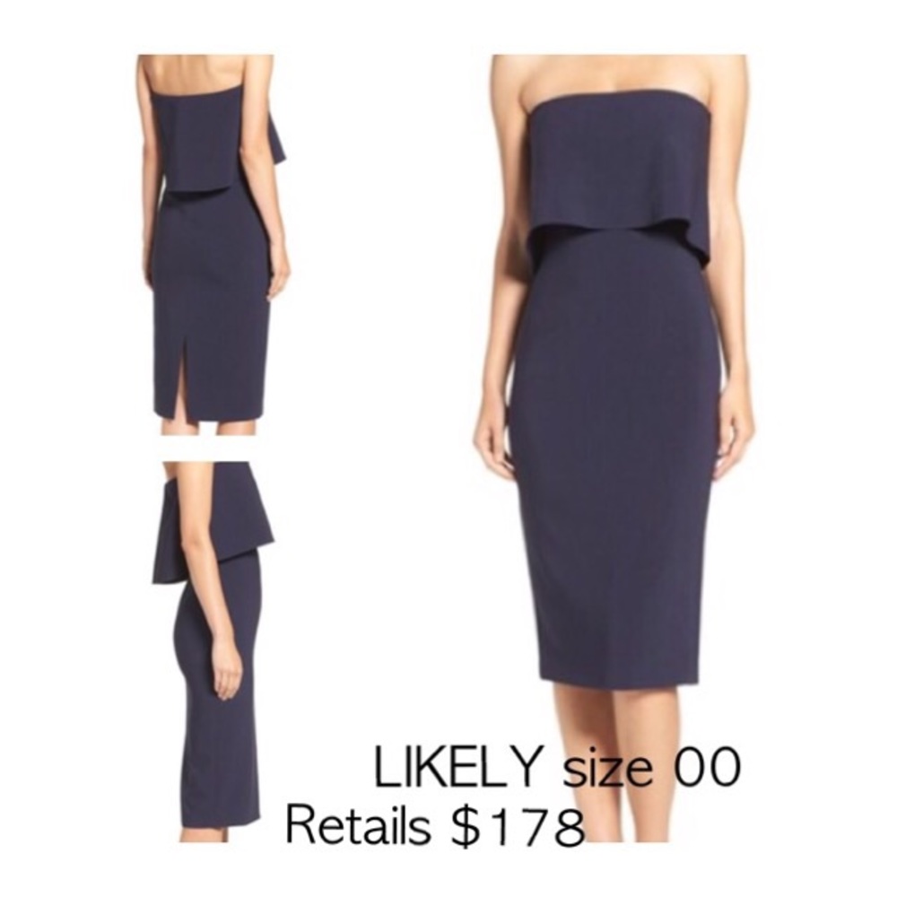 Likely driggs strapless popover dress